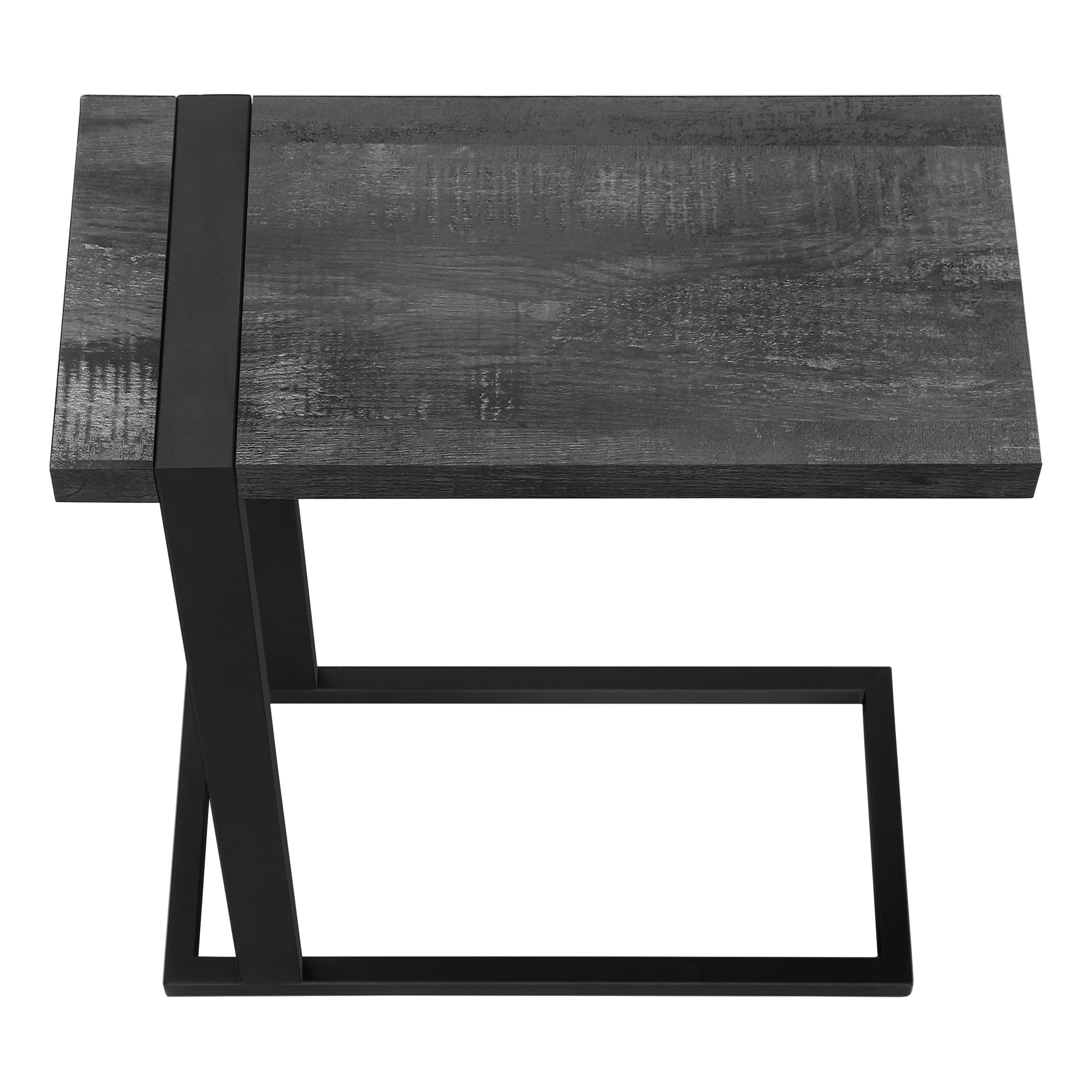 Accent Table - Brown Reclaimed Wood-Look / Black Metal-Accent Table-DECOROLALA