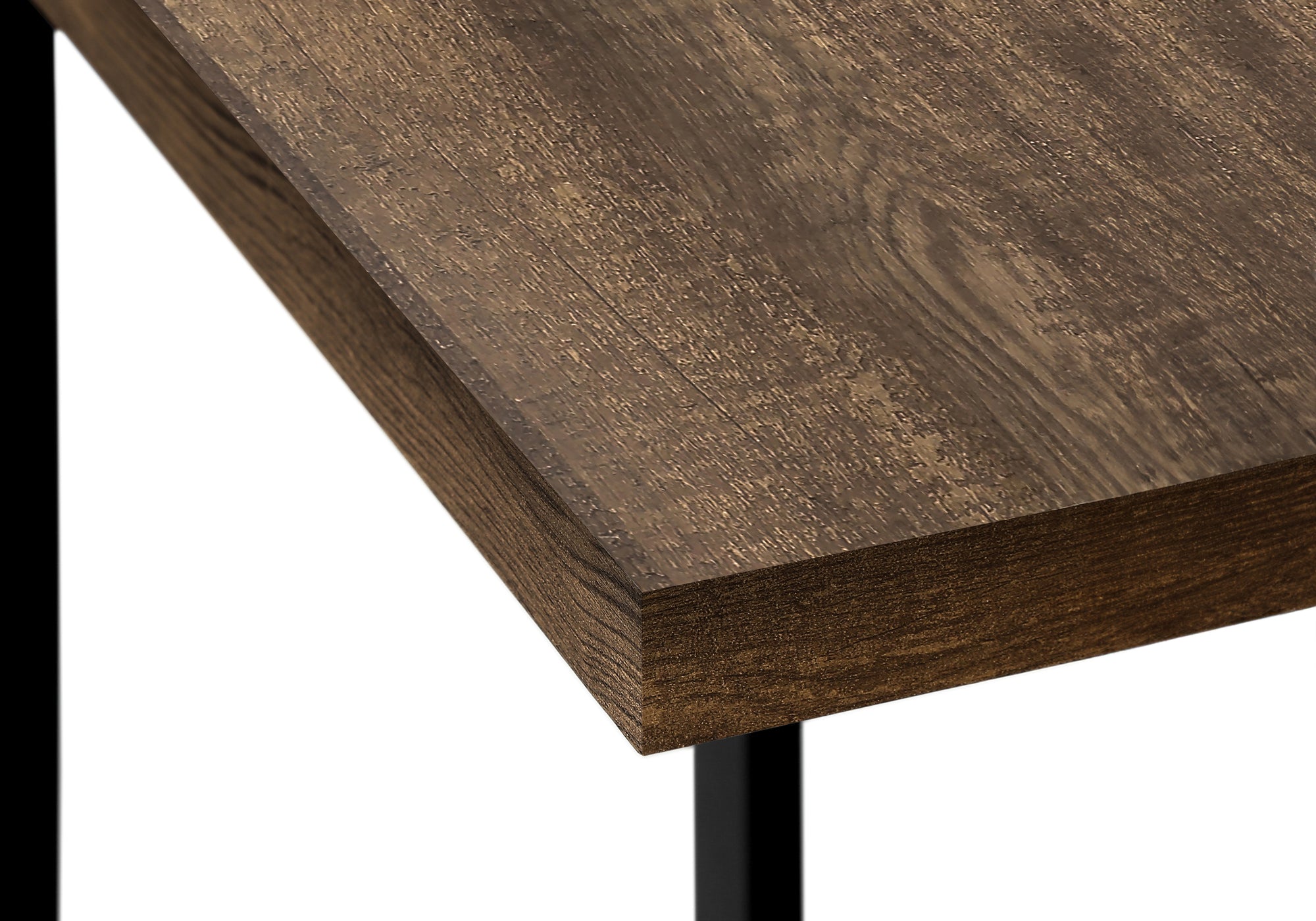 Accent Table - Brown Reclaimed Wood-Look / Black Metal-Accent Table-DECOROLALA