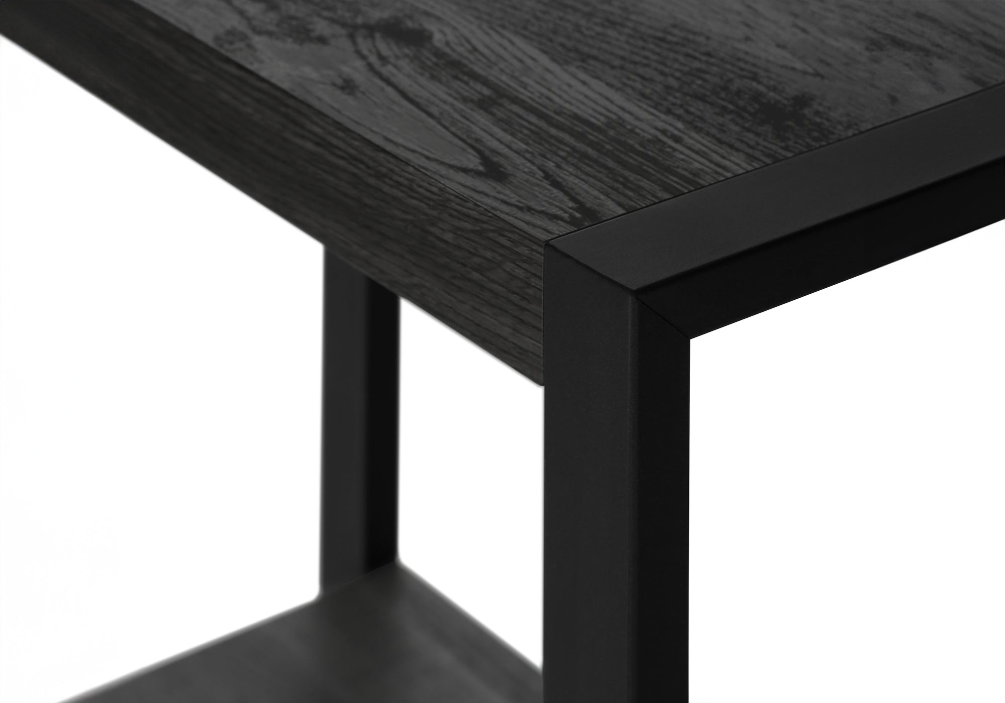 Accent Table - Brown Reclaimed Wood-Look / Black Metal-Accent Table-DECOROLALA