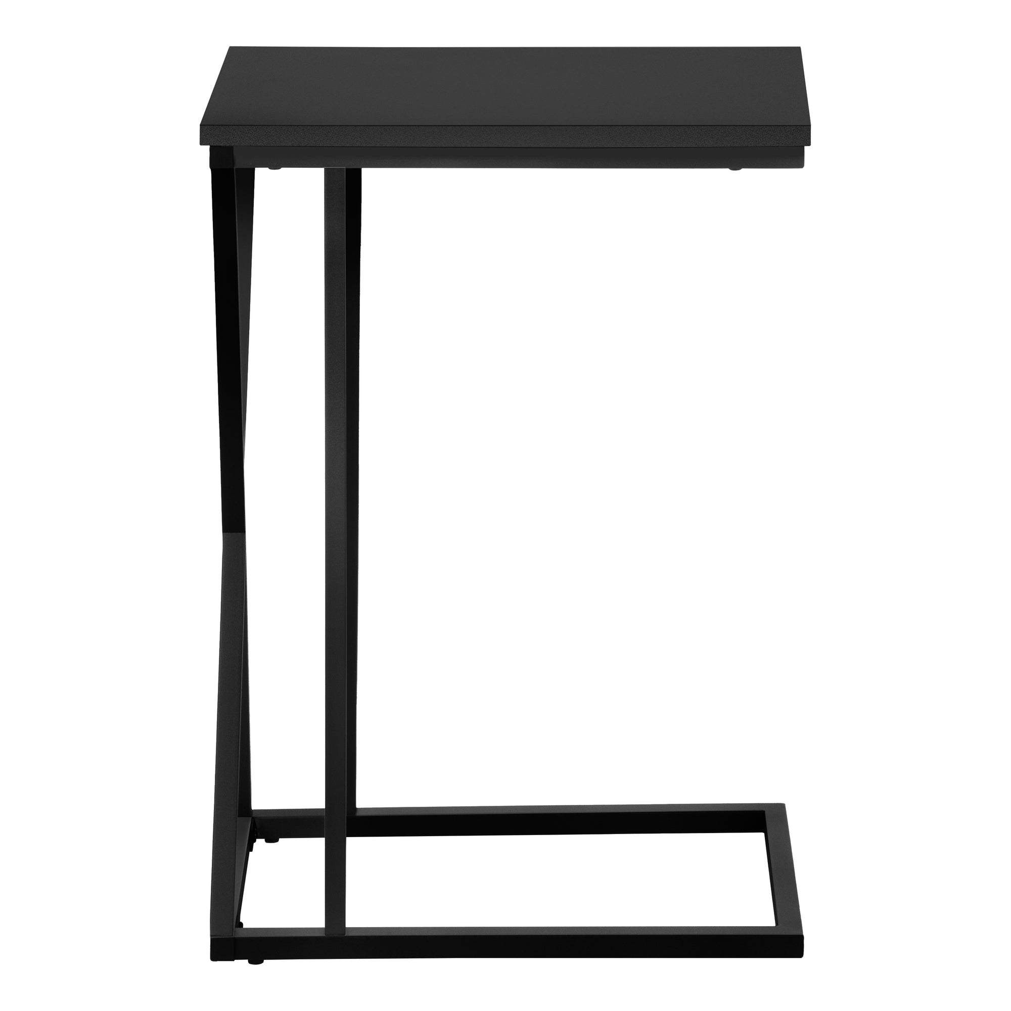 Accent Table C-Shaped 25"H Black Metal-Nesting Table-DECOROLALA