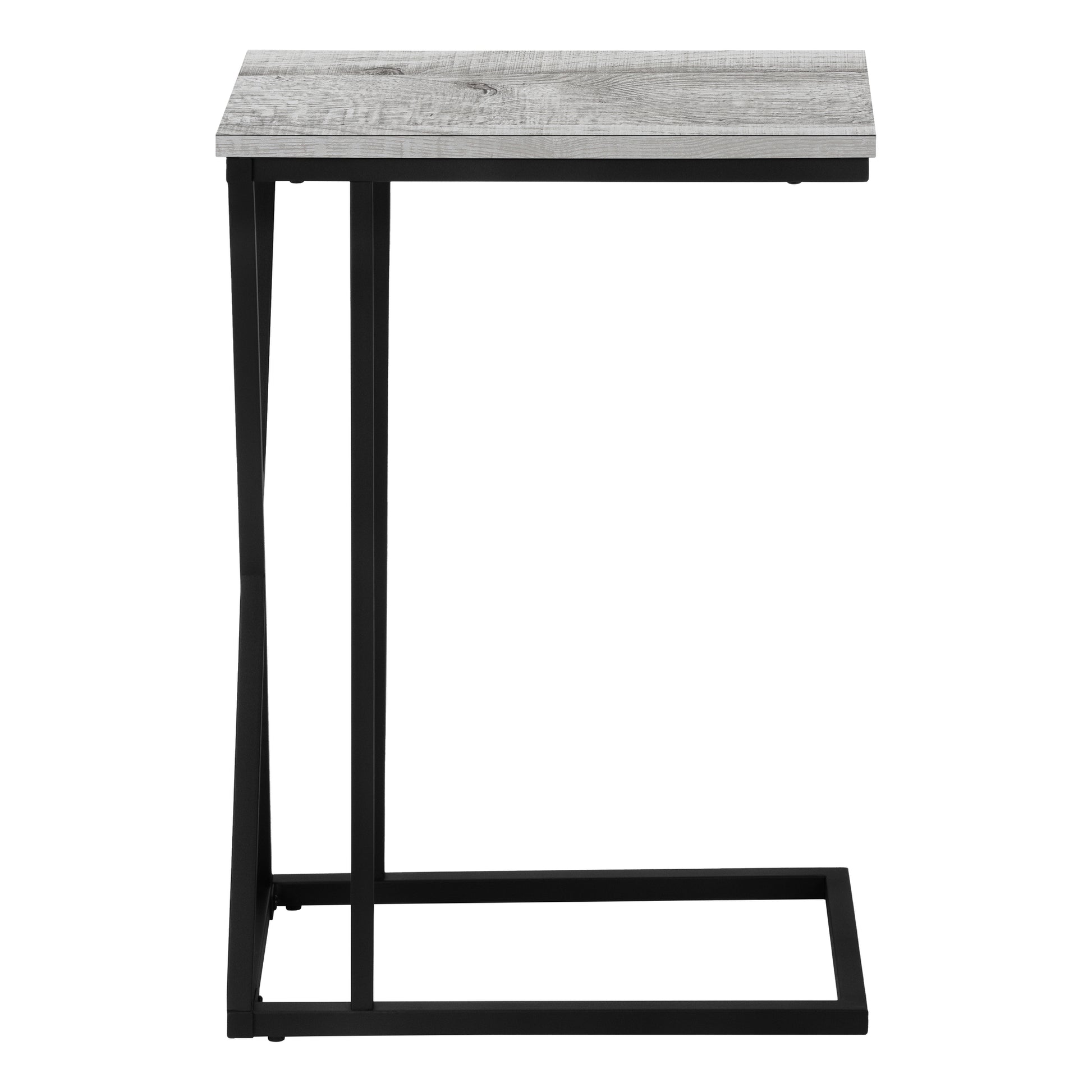 Accent Table C-Shaped 25"H Black Metal-Nesting Table-DECOROLALA