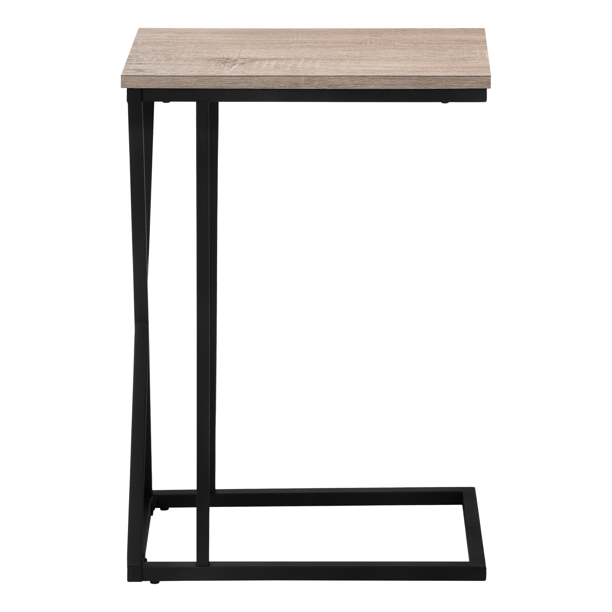 Accent Table C-Shaped 25"H Black Metal-Nesting Table-DECOROLALA