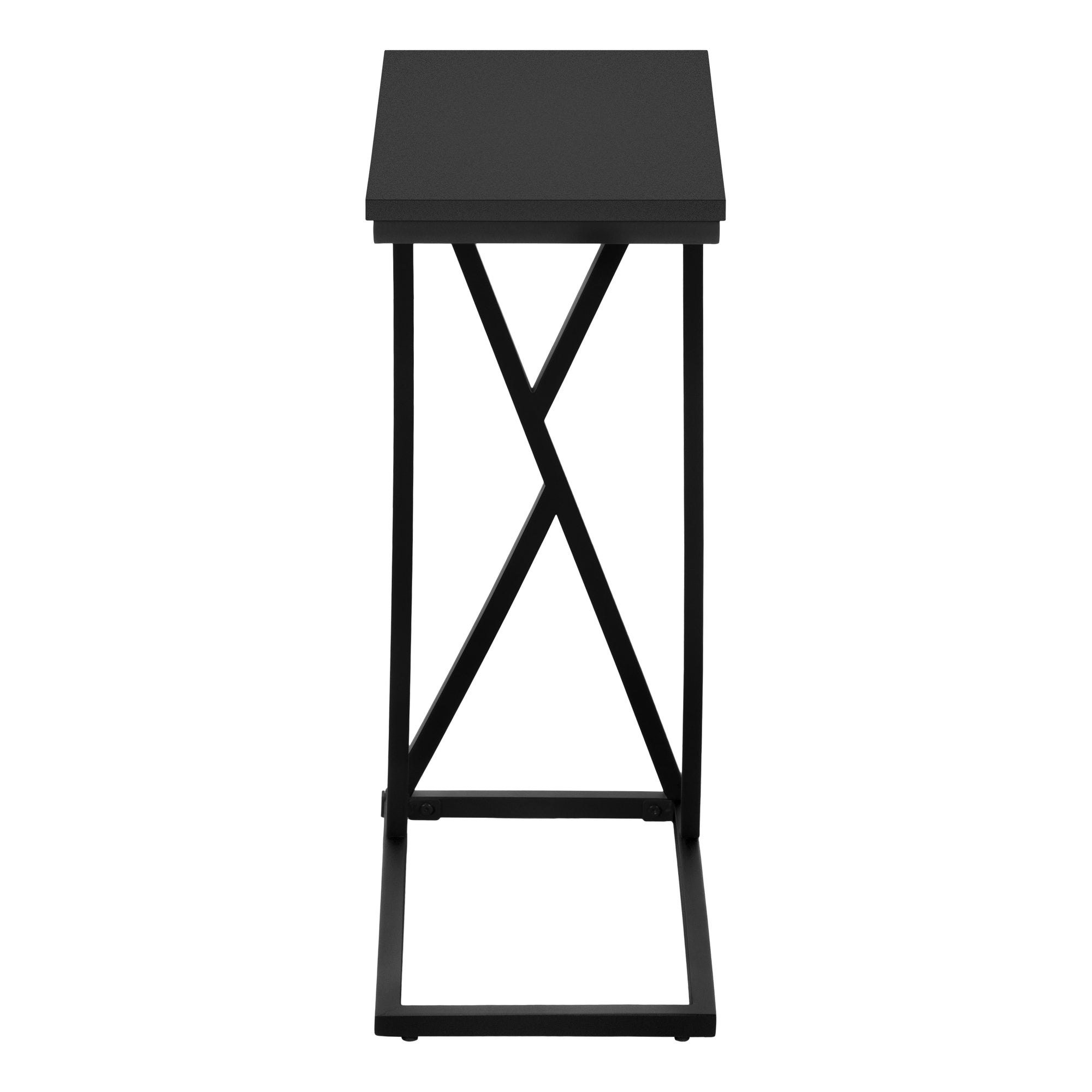 Accent Table C-Shaped 25"H Black Metal-Nesting Table-DECOROLALA