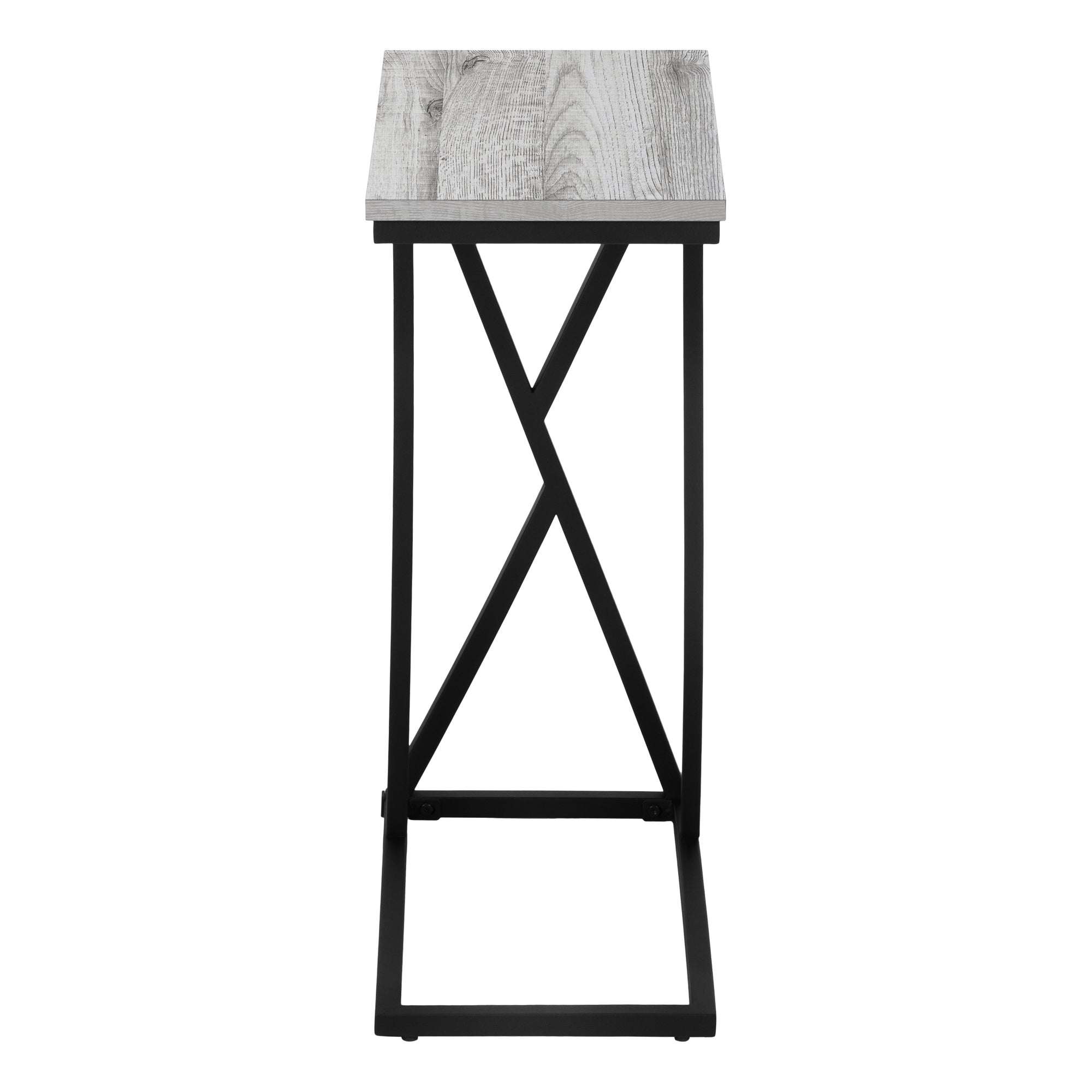 Accent Table C-Shaped 25"H Black Metal-Nesting Table-DECOROLALA
