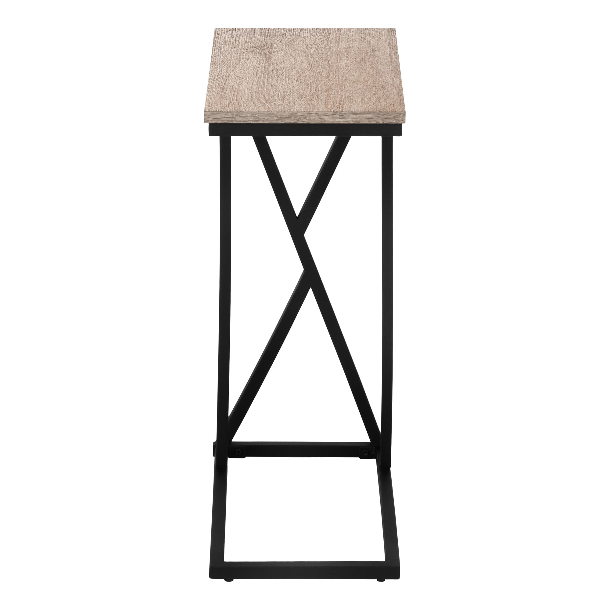 Accent Table C-Shaped 25"H Black Metal-Nesting Table-DECOROLALA