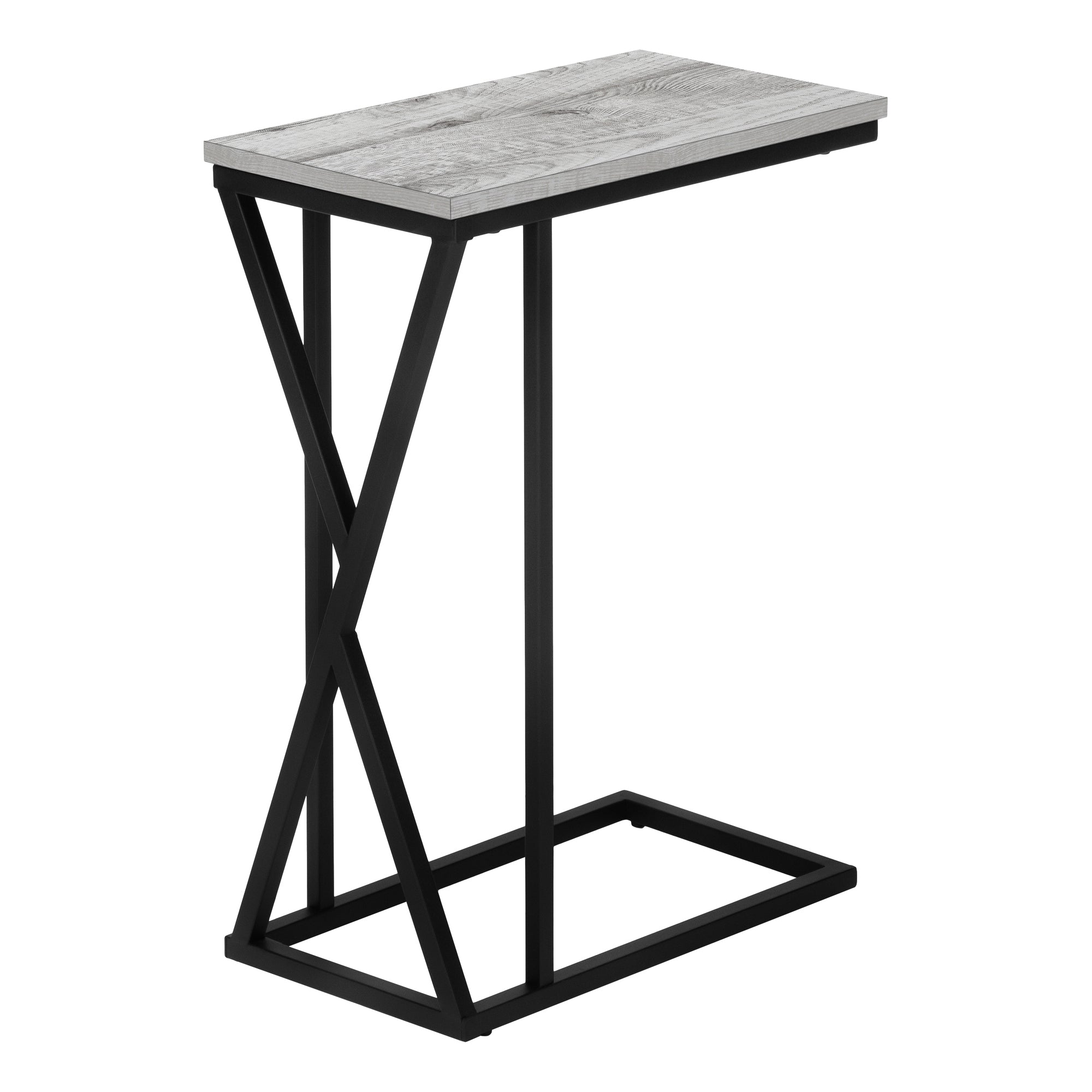 Accent Table C-Shaped 25"H Black Metal-Nesting Table-DECOROLALA