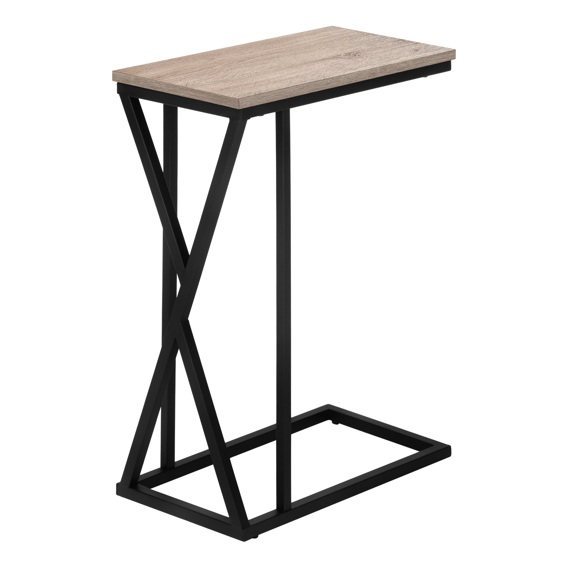 Accent Table C-Shaped 25"H Black Metal-Nesting Table-DECOROLALA