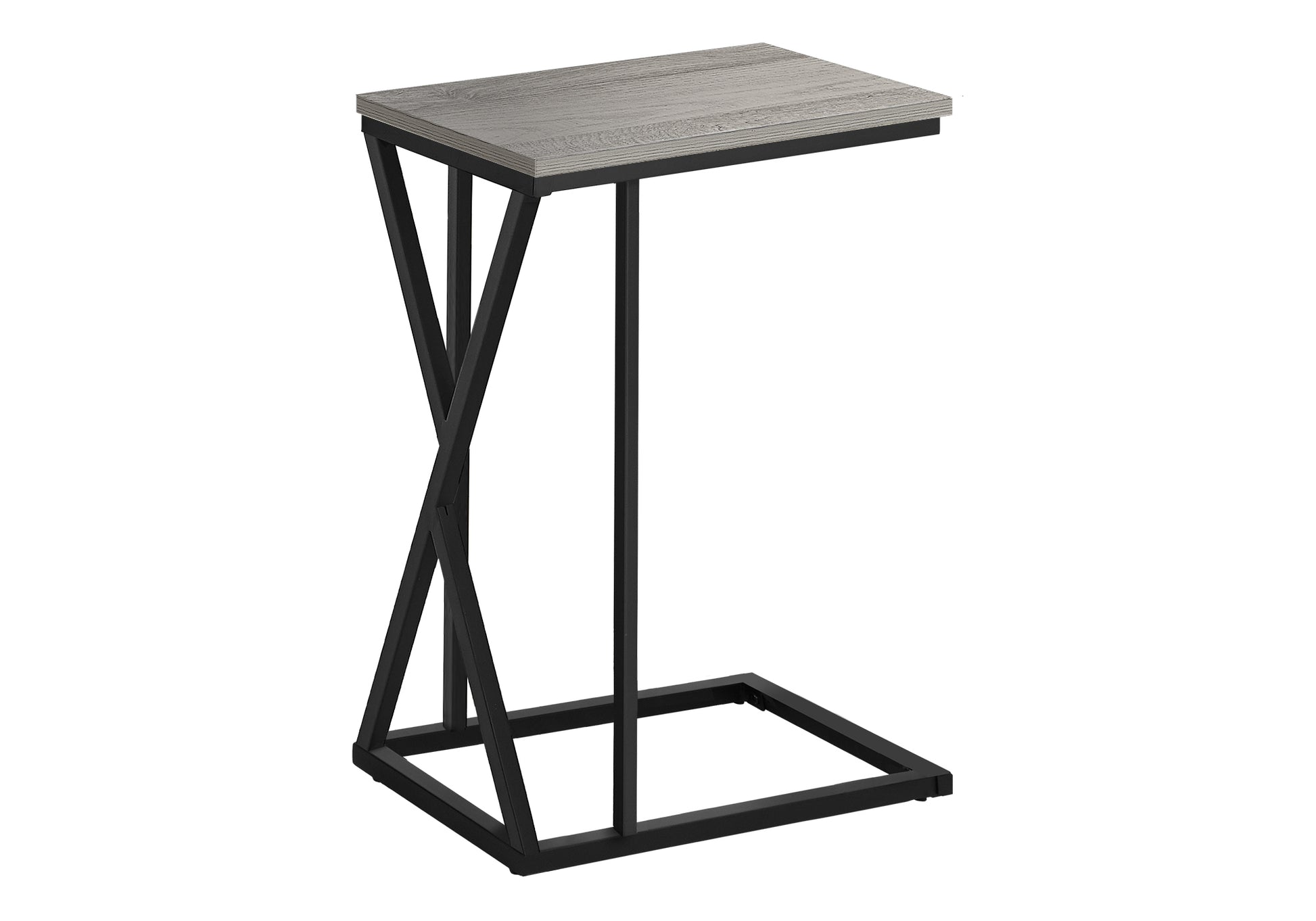 Accent Table C-Shaped 25"H Black Metal-Nesting Table-DECOROLALA