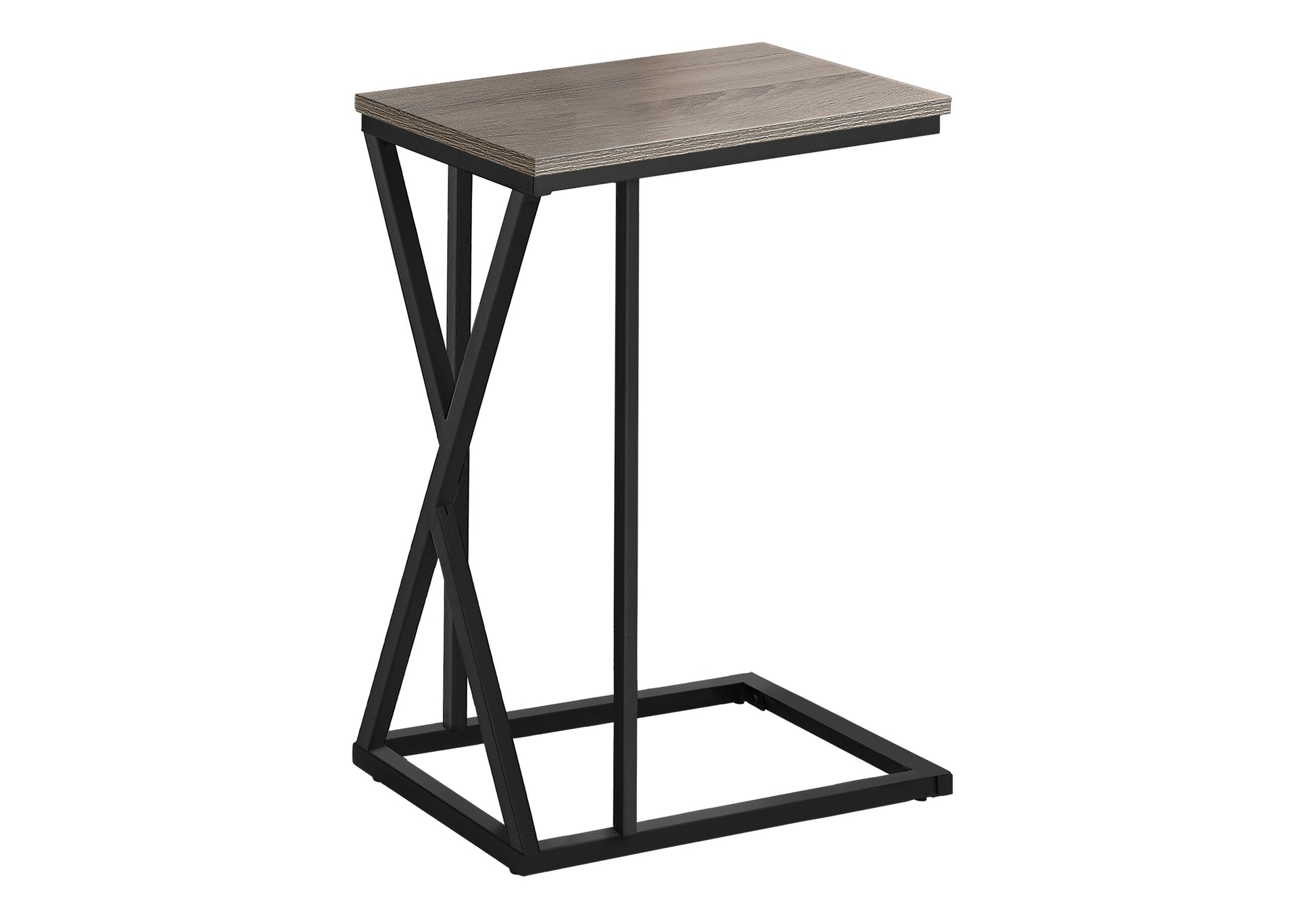 Accent Table C-Shaped 25"H Black Metal-Nesting Table-DECOROLALA
