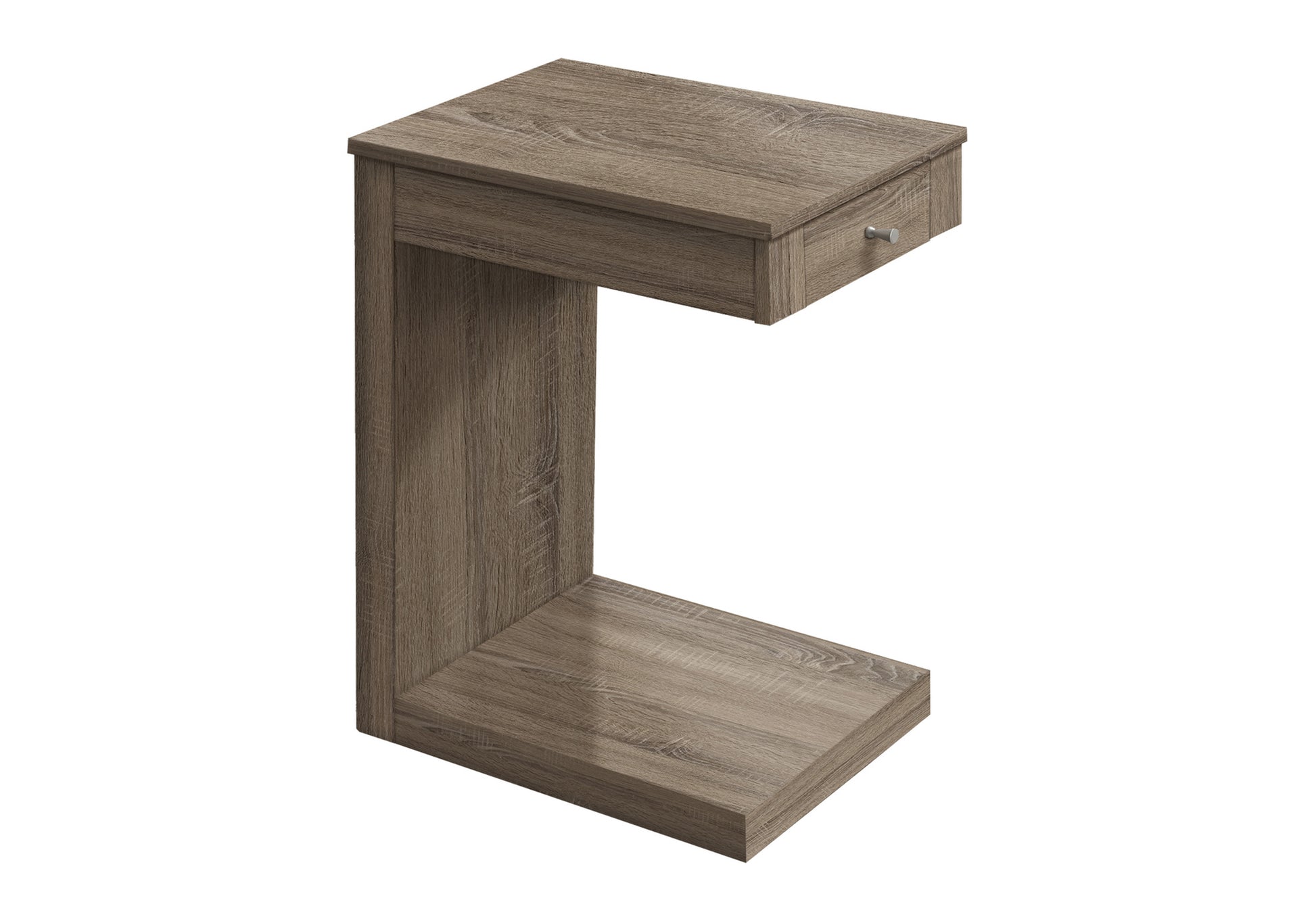 Accent Table Dark Taupe with Drawer-Accent Table-DECOROLALA