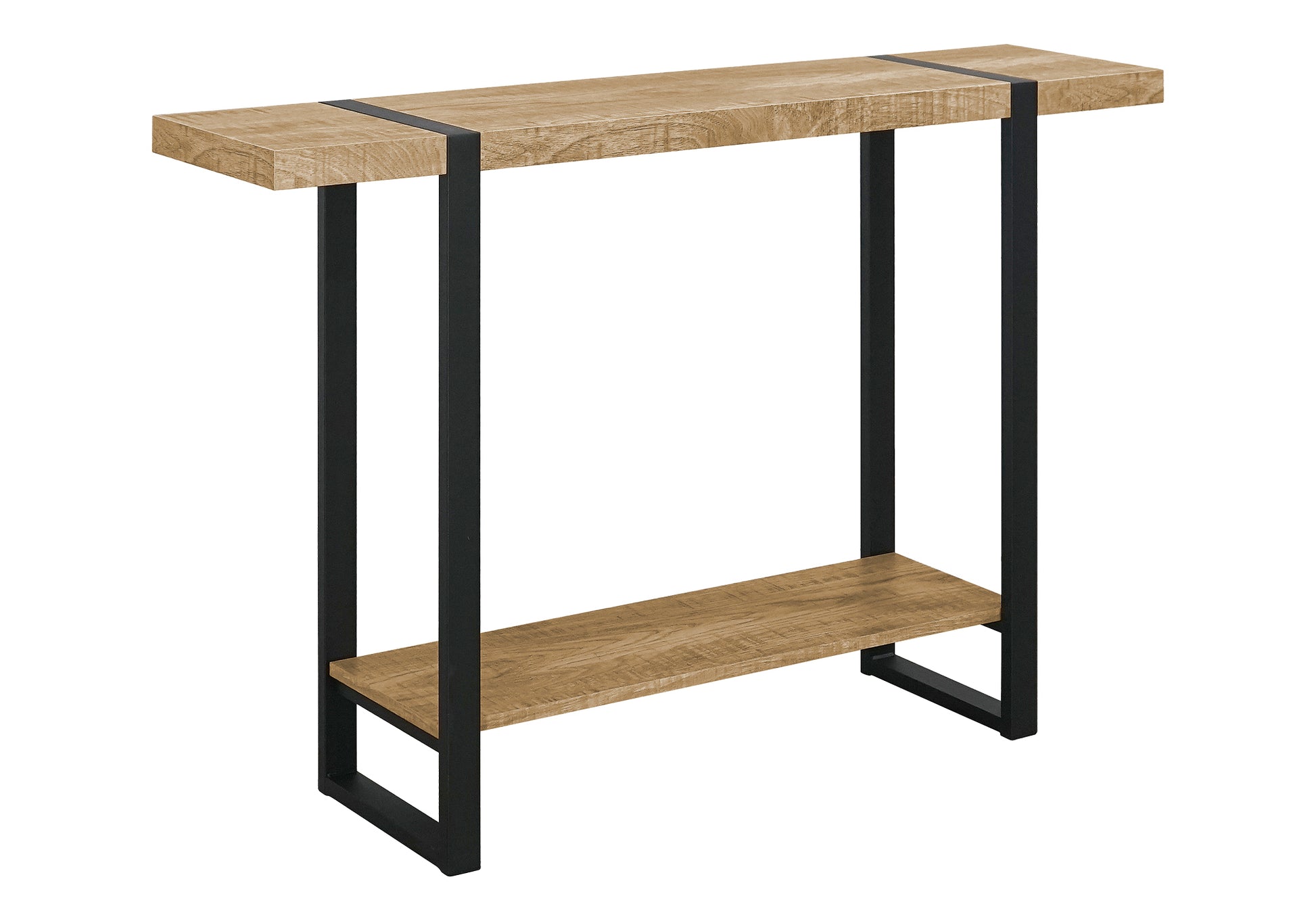 Accent Table Mango Wood Black Metal - Narrow Console-DECOROLALA