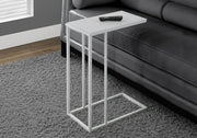 Accent Table - White Metal Frosted Glass-Accent Table-DECOROLALA