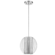 Acrylic and Steel Shade Hanging Globe Light-Chandeliers-DECOROLALA