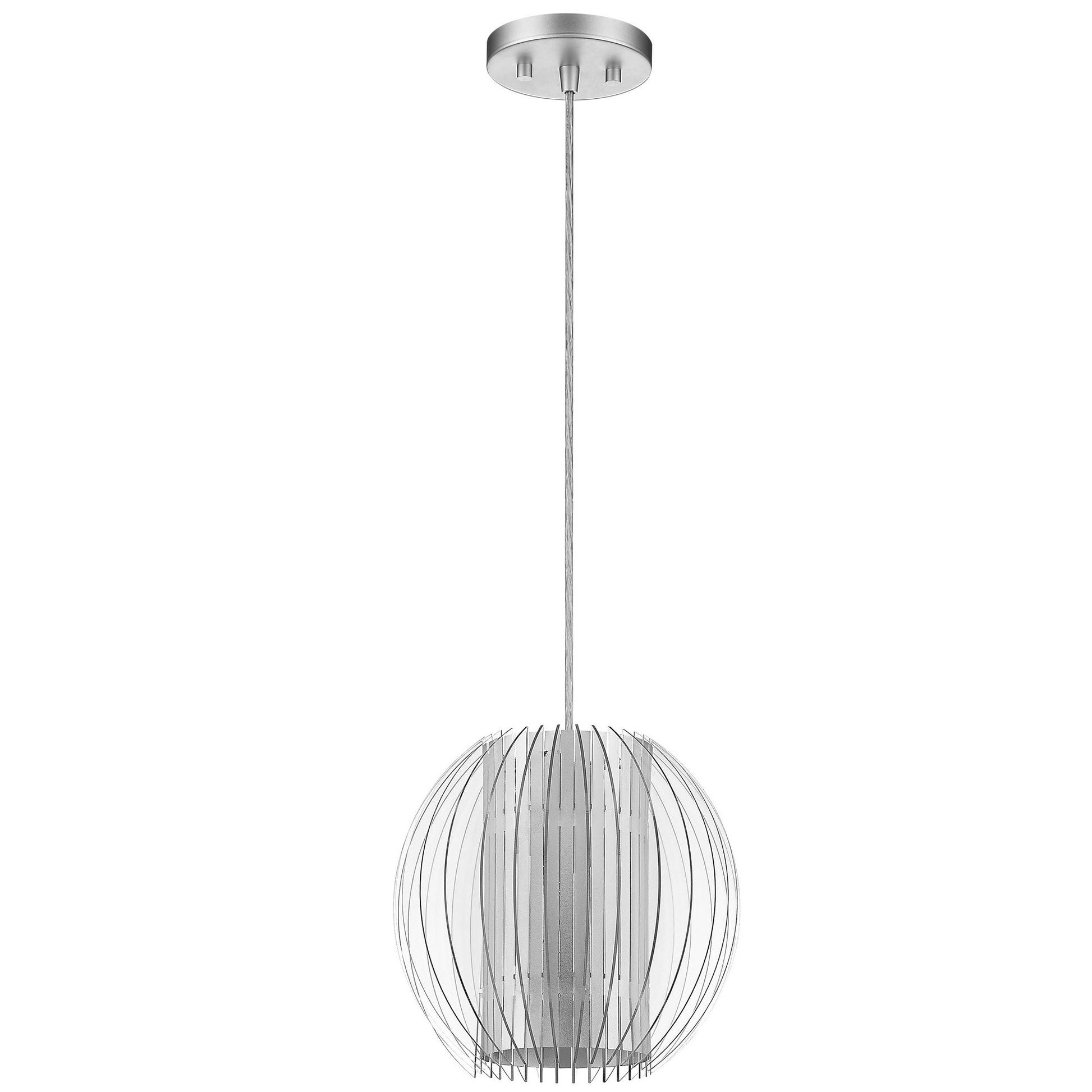Acrylic and Steel Shade Hanging Globe Light-Chandeliers-DECOROLALA
