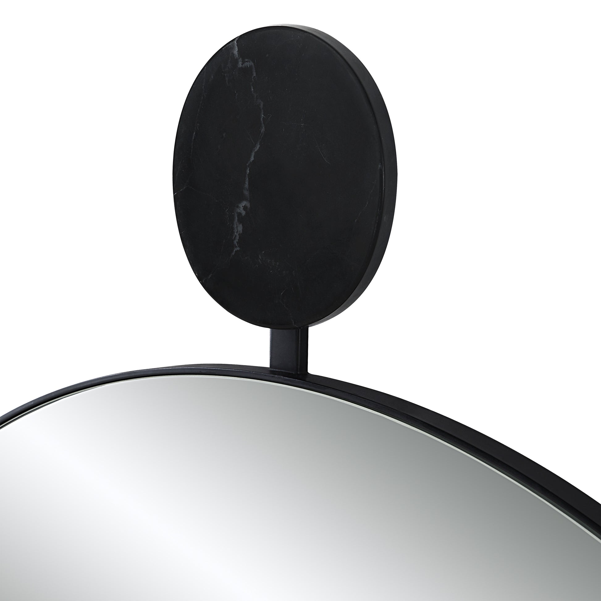 Adamas 42" H x 36" W Wall Mirror, Black-Mirror-DECOROLALA