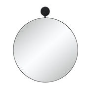 Adamas 42" H x 36" W Wall Mirror, Black-Mirror-DECOROLALA