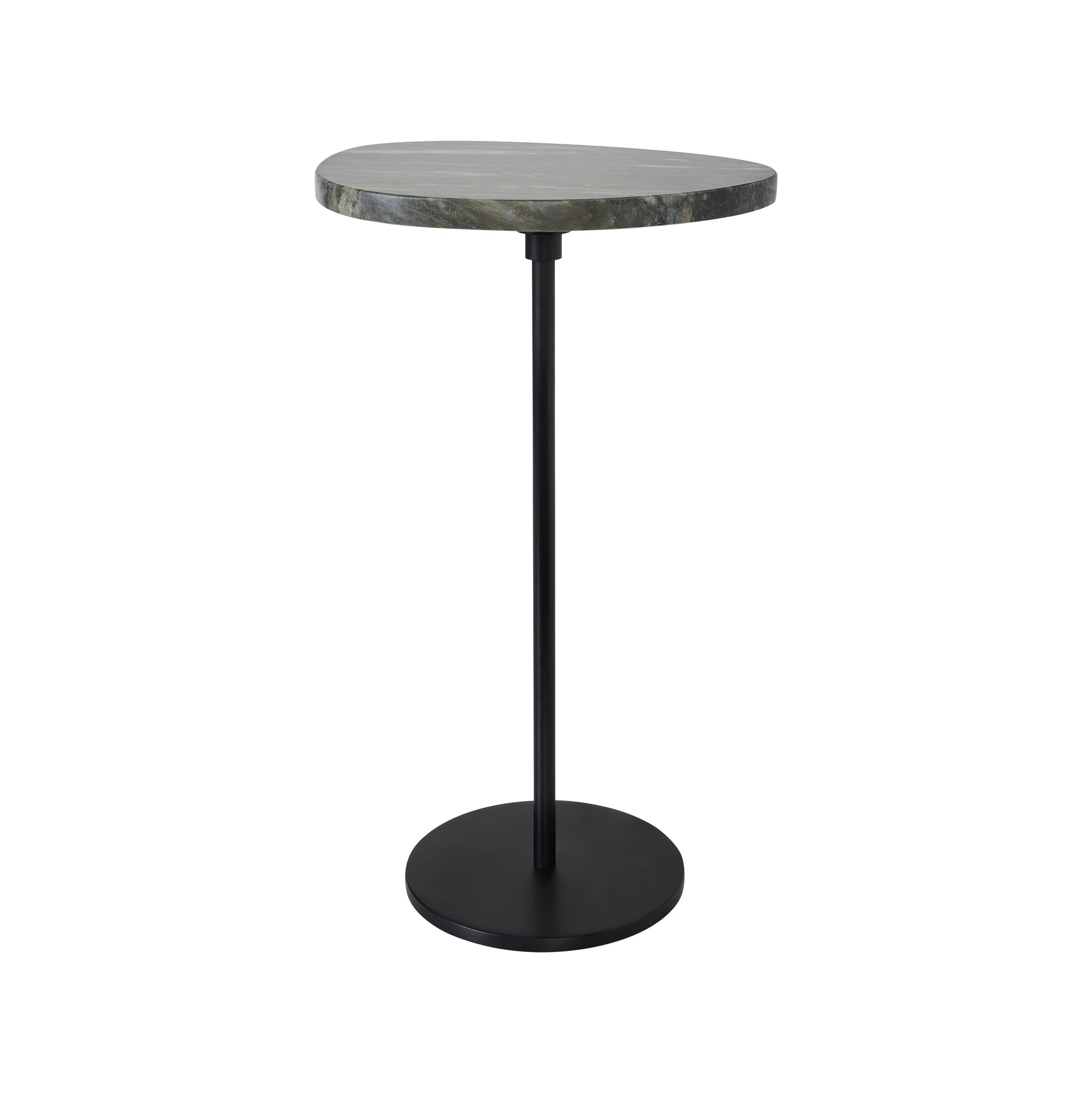 Adeline Indoor Iron Side Table, Black-End Table-DECOROLALA