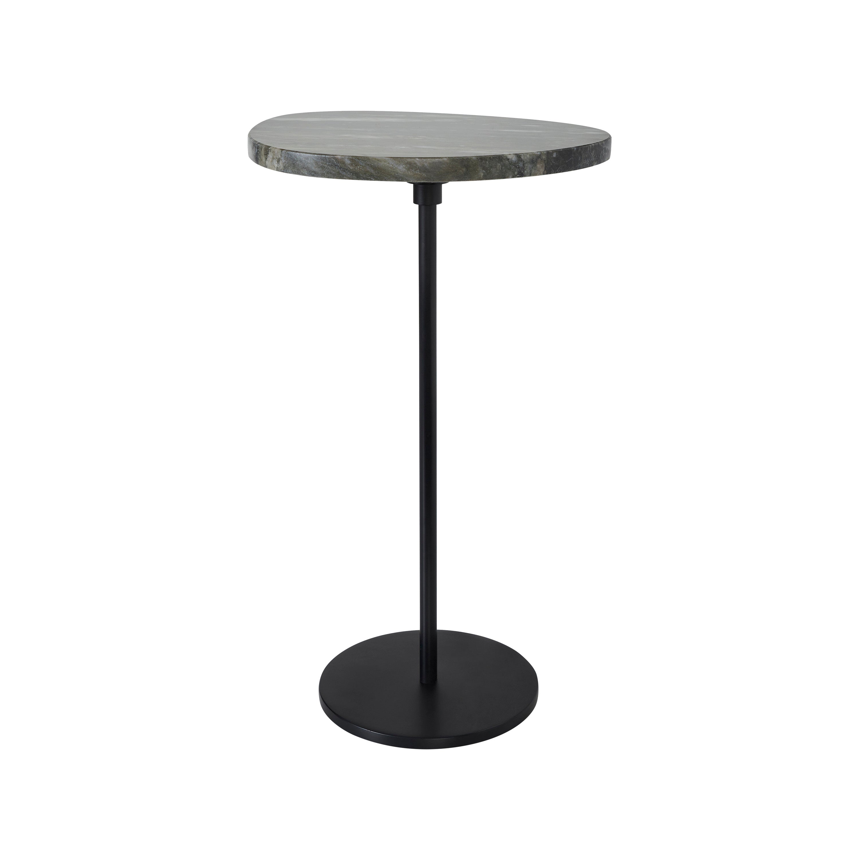 Adeline Indoor Iron Side Table, Black-End Table-DECOROLALA