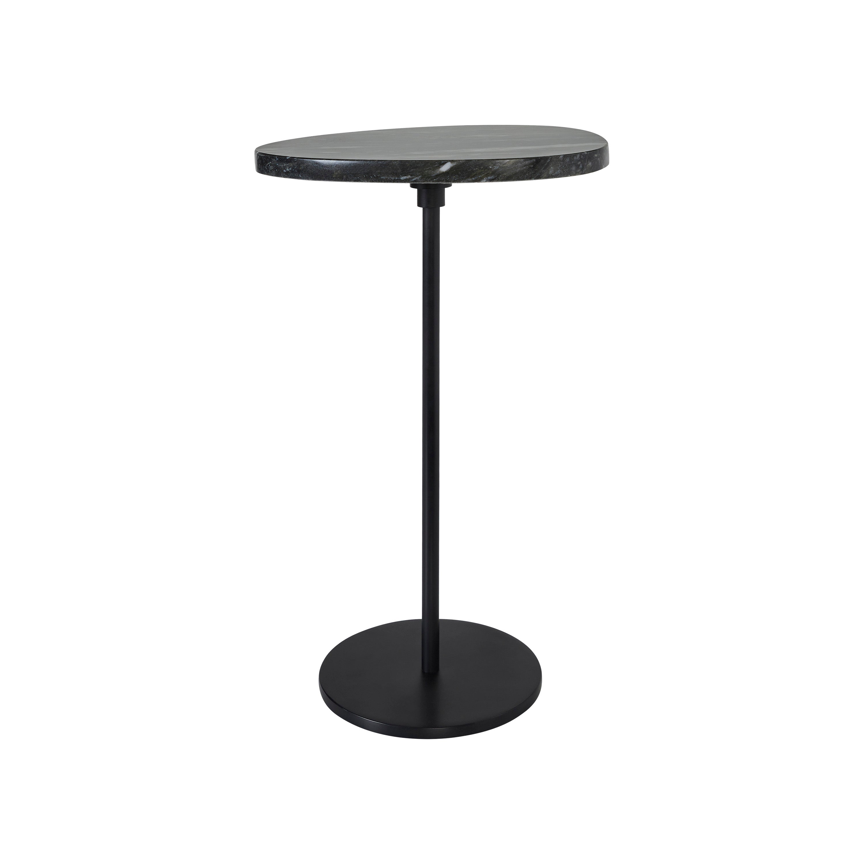Adeline Indoor Iron Side Table, Black-End Table-DECOROLALA
