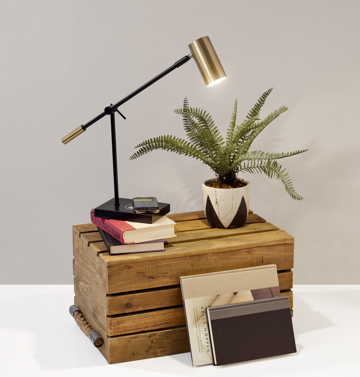 Adesso Collette LED Desk Lamp with Qi Wireless Charging-Lighting-DECOROLALA