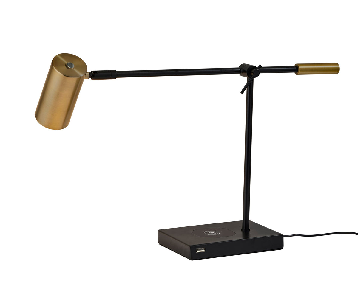 Adesso Collette LED Desk Lamp with Qi Wireless Charging-Lighting-DECOROLALA