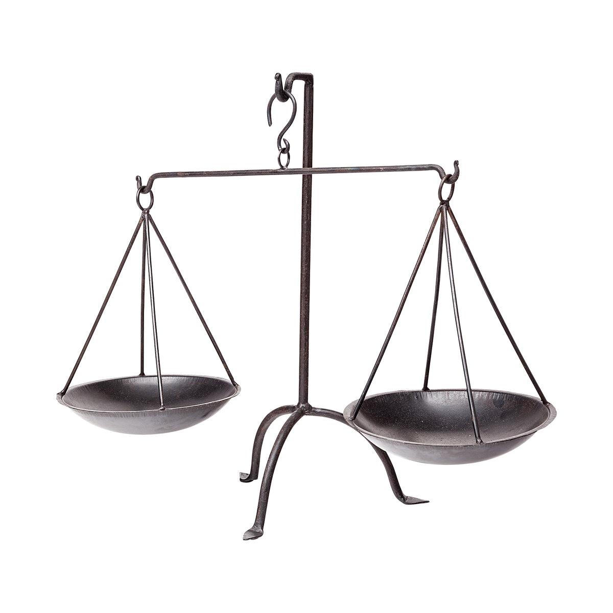 Adilah 16L x 10W Black Metal Vintage Inspired Weighing Scale-Objects-DECOROLALA