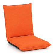 Adjustable 6 Positions Folding Lazy Man Sofa Chair Floor Chair-Orange-Floor Chairs-DECOROLALA