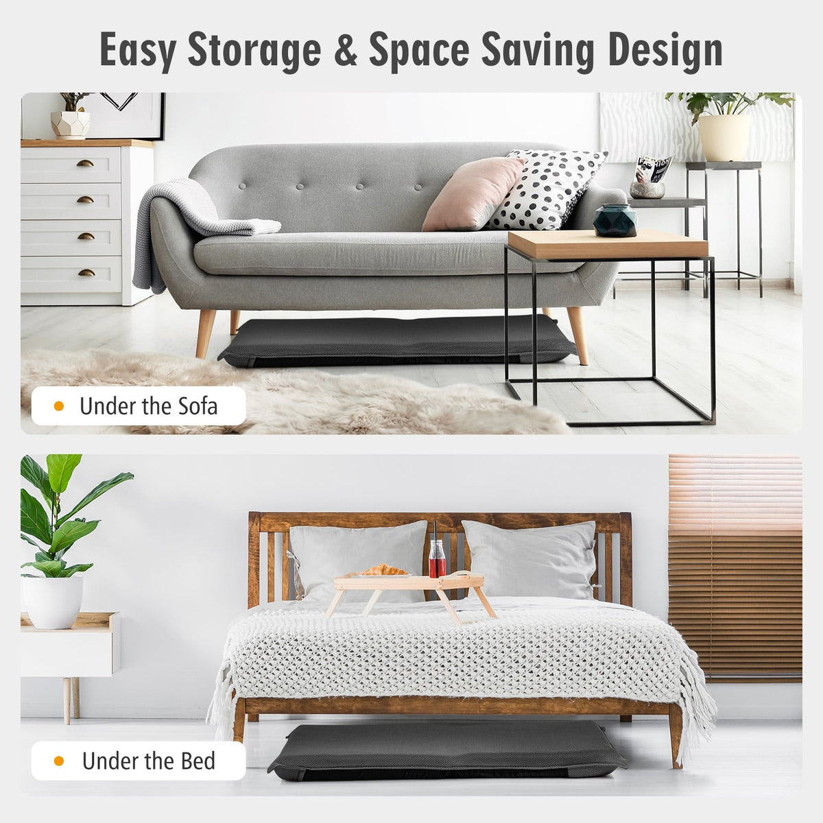 Adjustable 6 positions Folding Lazy Man Sofa Chair Floor Chair-Gray-Floor Chairs-DECOROLALA
