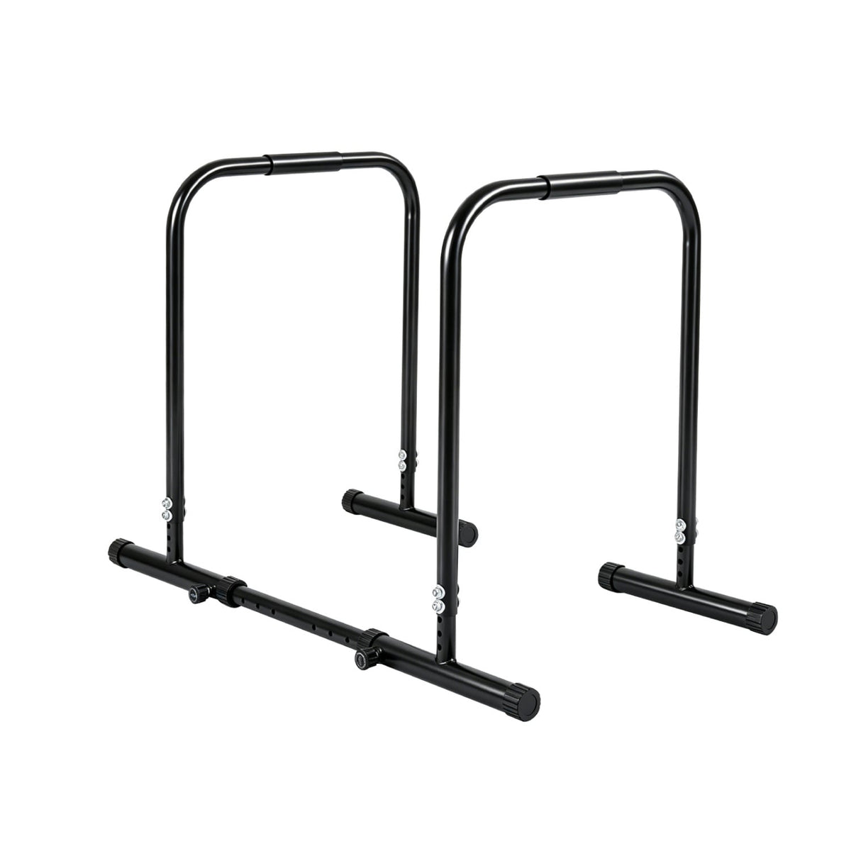 Adjustable Dip Bar Station with 660 LBS Capacity for Calisthenics and Strength Training-Black-Yoga Accessories-DECOROLALA