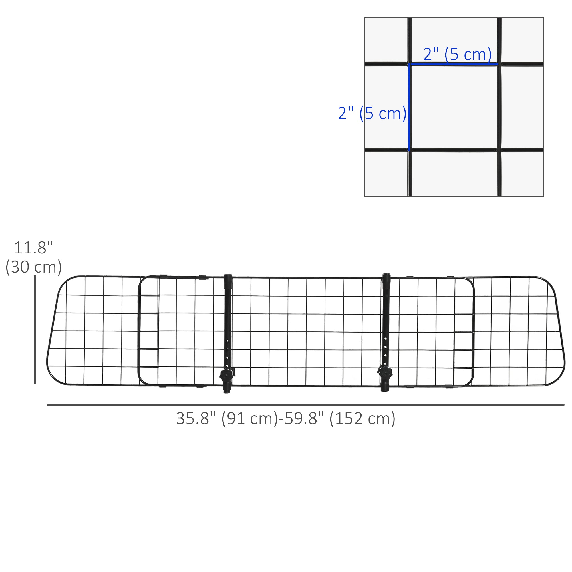 Adjustable Dog Car Barrier, Heavy Duty Dog Fence Car Safety Guard Gate for SUV, Vans, Trucks-Dogs-DECOROLALA
