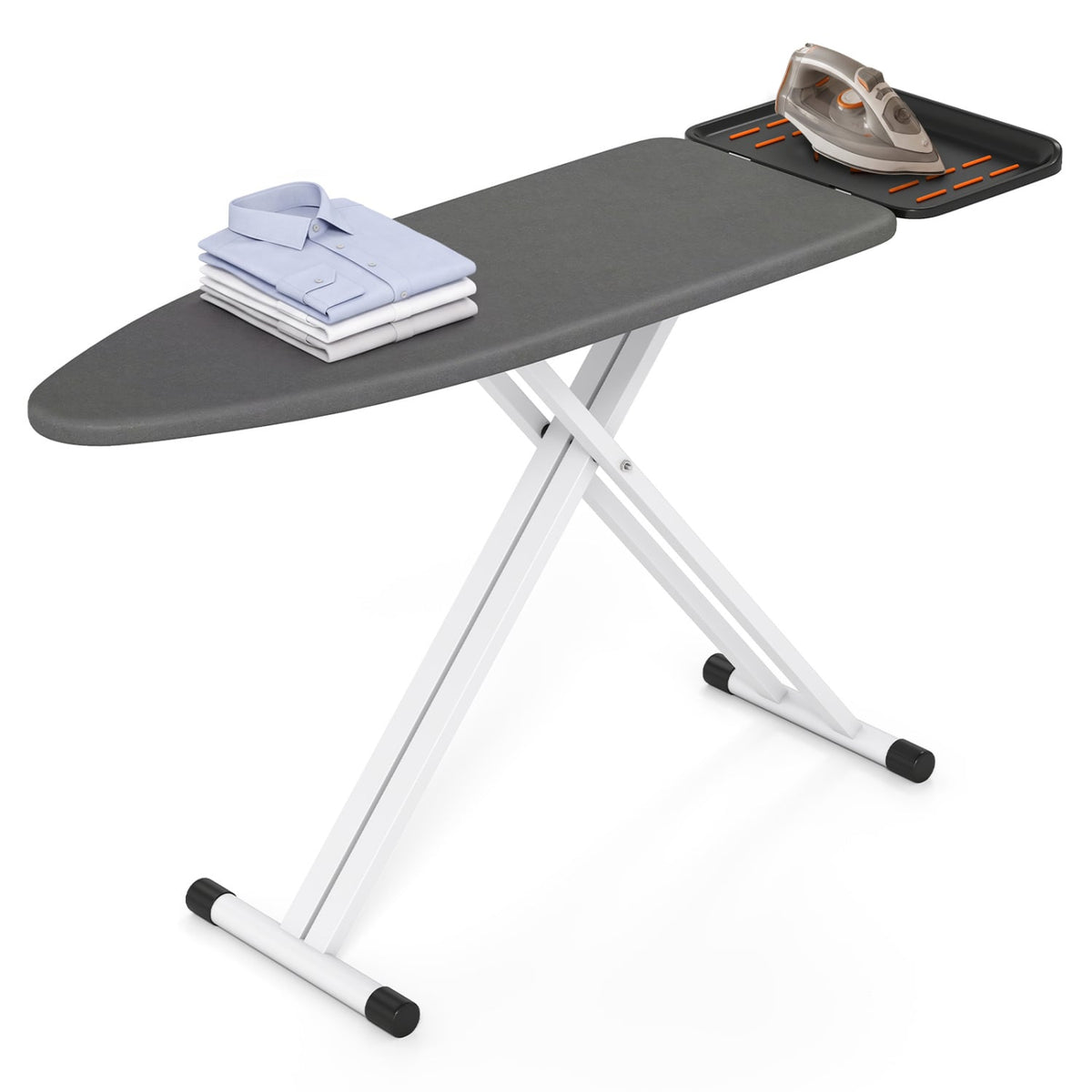 Adjustable Foldable Full Size Ironing Board - Grey Aluminum-Dryers-DECOROLALA