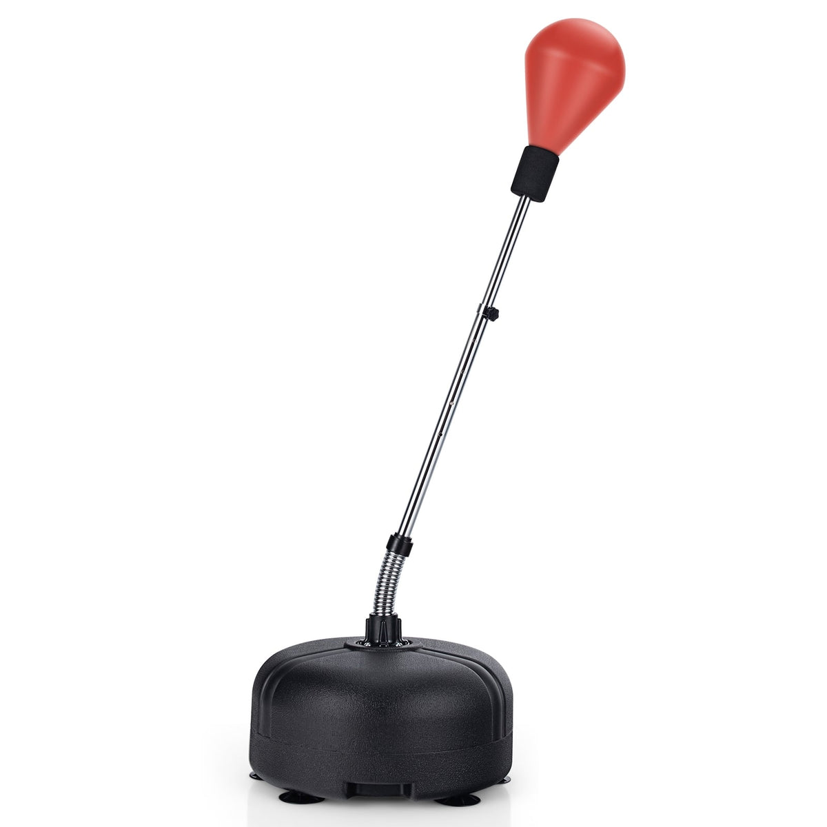 Adjustable Freestanding Punching Bag with Boxing Gloves-Red-Boxing & Martial Arts-DECOROLALA