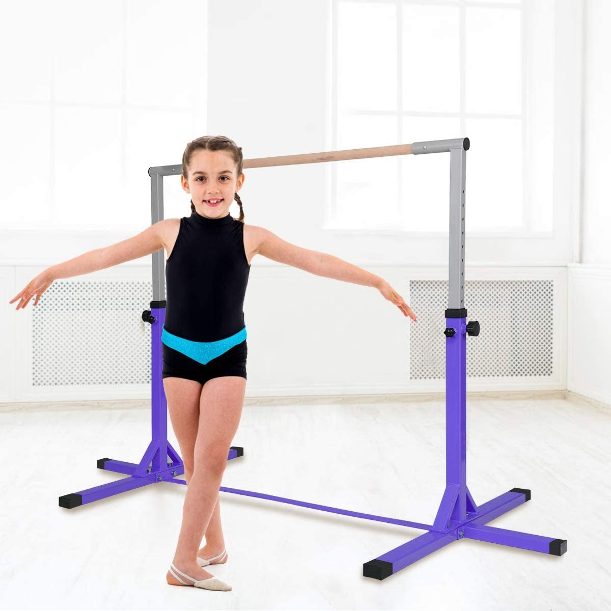 Adjustable Gymnastics Bar Horizontal Bar for Kids