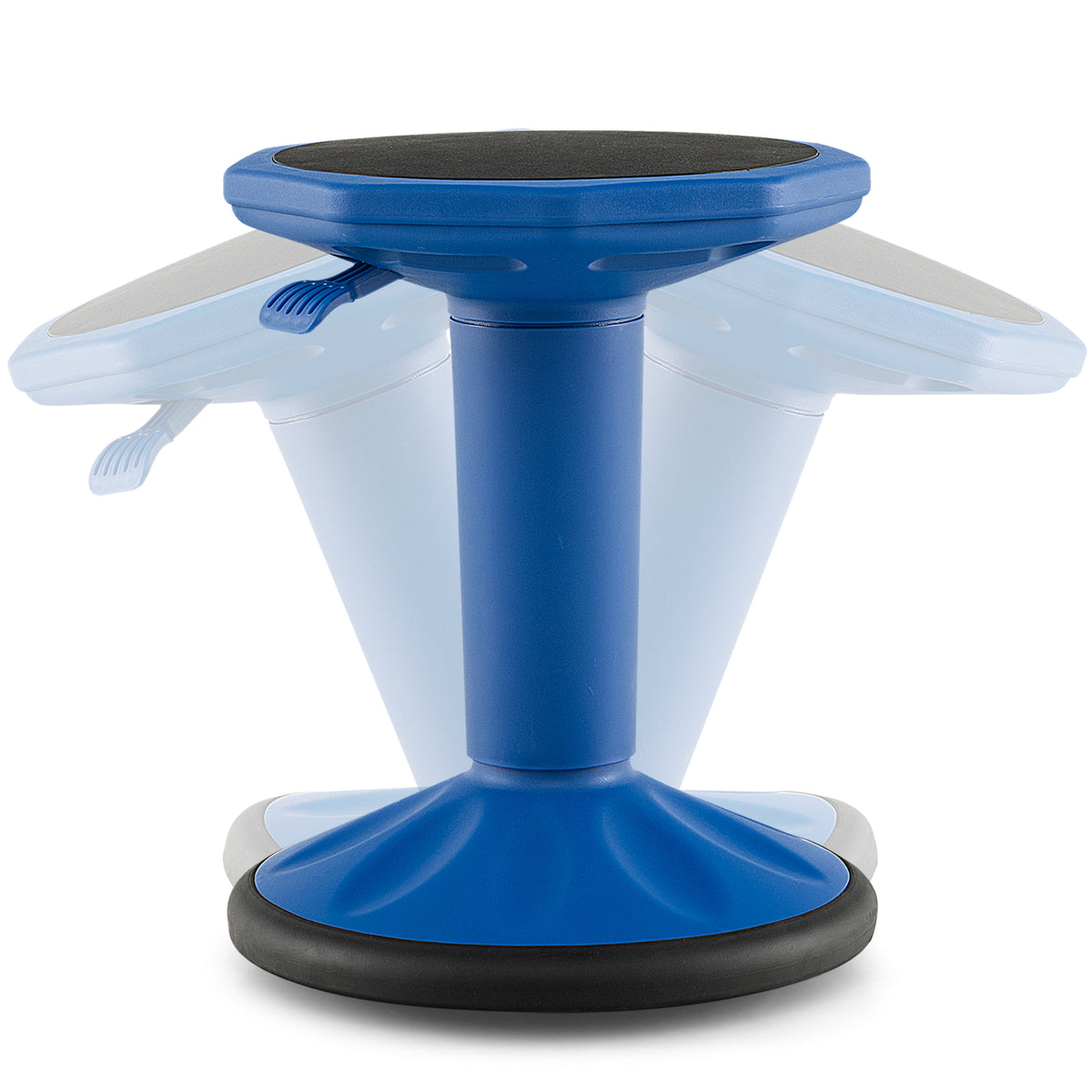 Adjustable-Height Wobble Chair Active Learning Stool for Office Stand Up Desk-Navy-Kneeling Chairs-DECOROLALA
