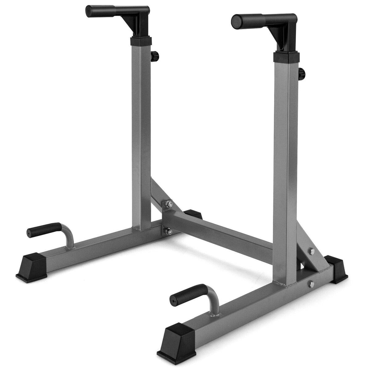 Adjustable Multi-function Dip-up Station for Power Training-Red-Silver-Weight Lifting Benches, Racks & Bars-DECOROLALA