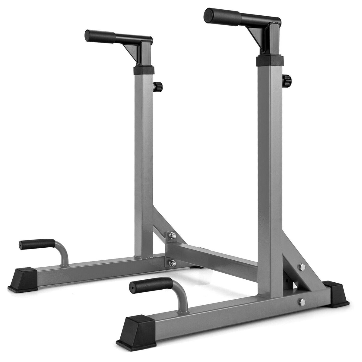 Adjustable Multi-function Dip-up Station for Power Training-Red-Silver-Weight Lifting Benches, Racks & Bars-DECOROLALA