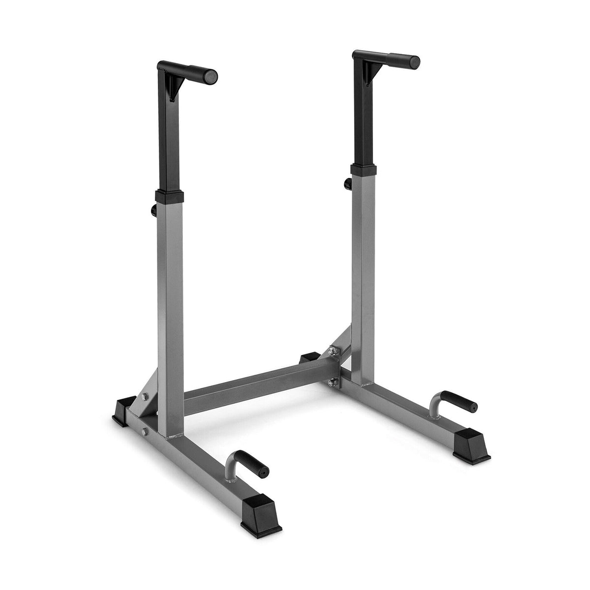 Adjustable Multi-function Dip-up Station for Power Training-Red-Silver-Weight Lifting Benches, Racks & Bars-DECOROLALA