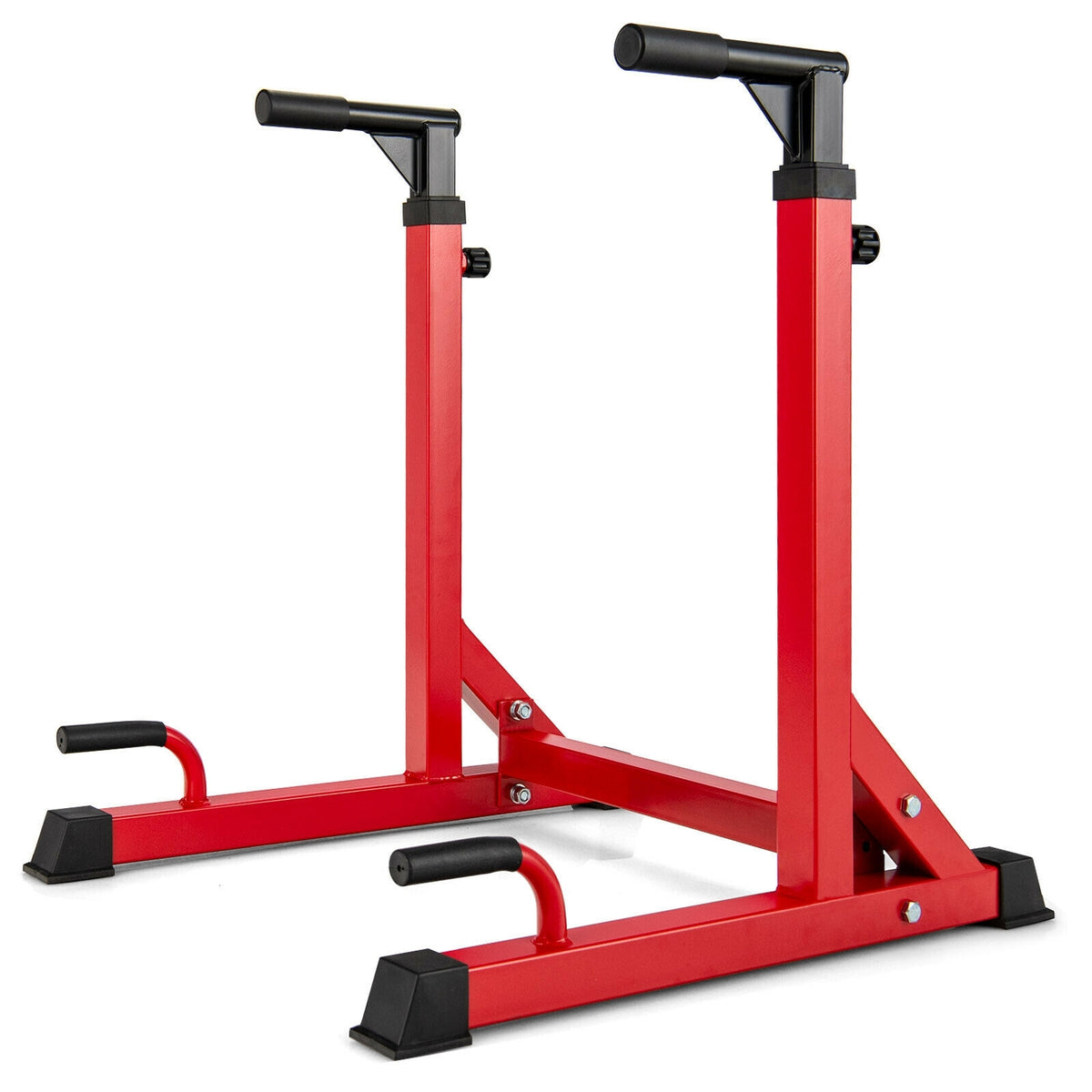 Adjustable Multi-function Dip-up Station for Power Training-Red-Weight Lifting Benches, Racks & Bars-DECOROLALA
