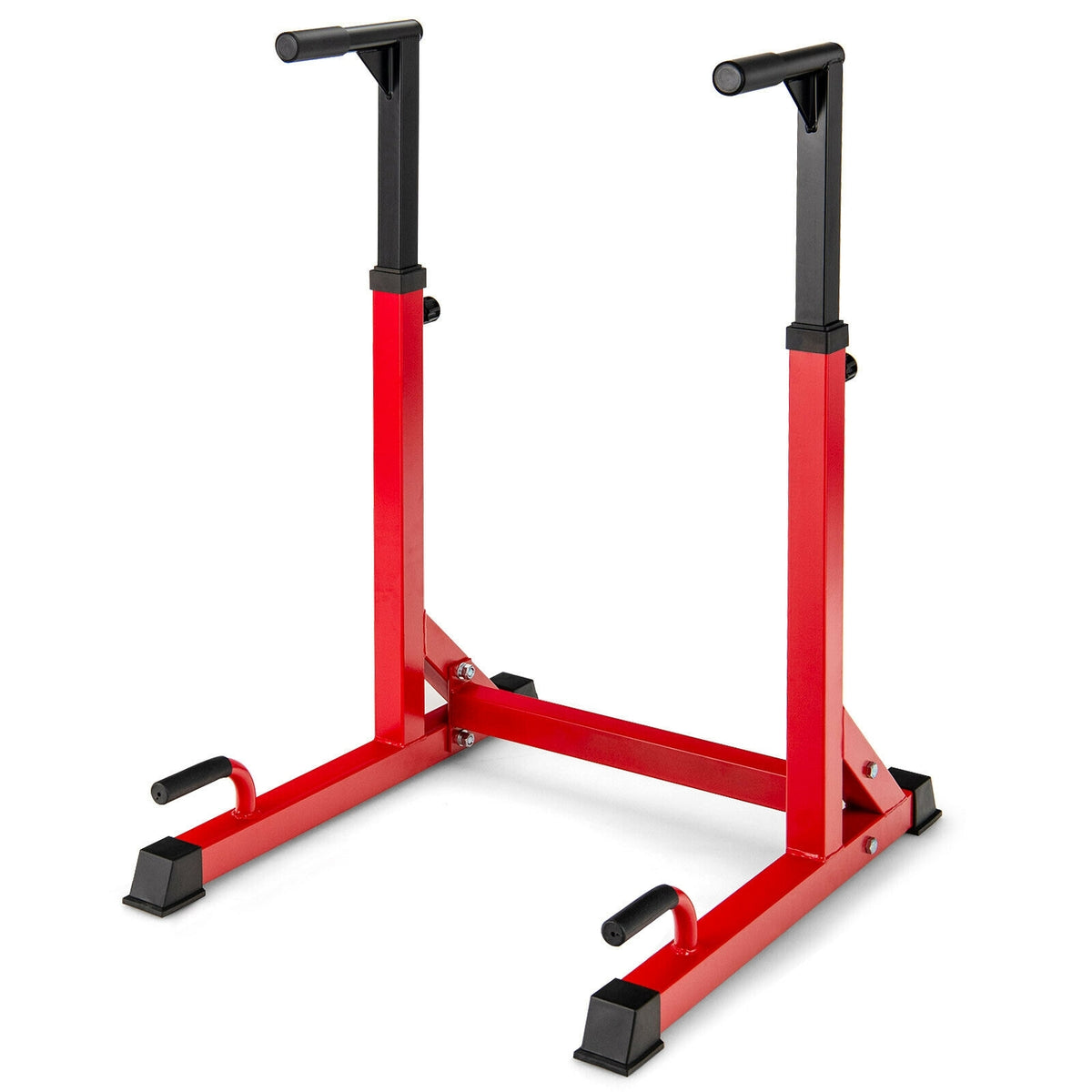Adjustable Multi-function Dip-up Station for Power Training-Red-Weight Lifting Benches, Racks & Bars-DECOROLALA
