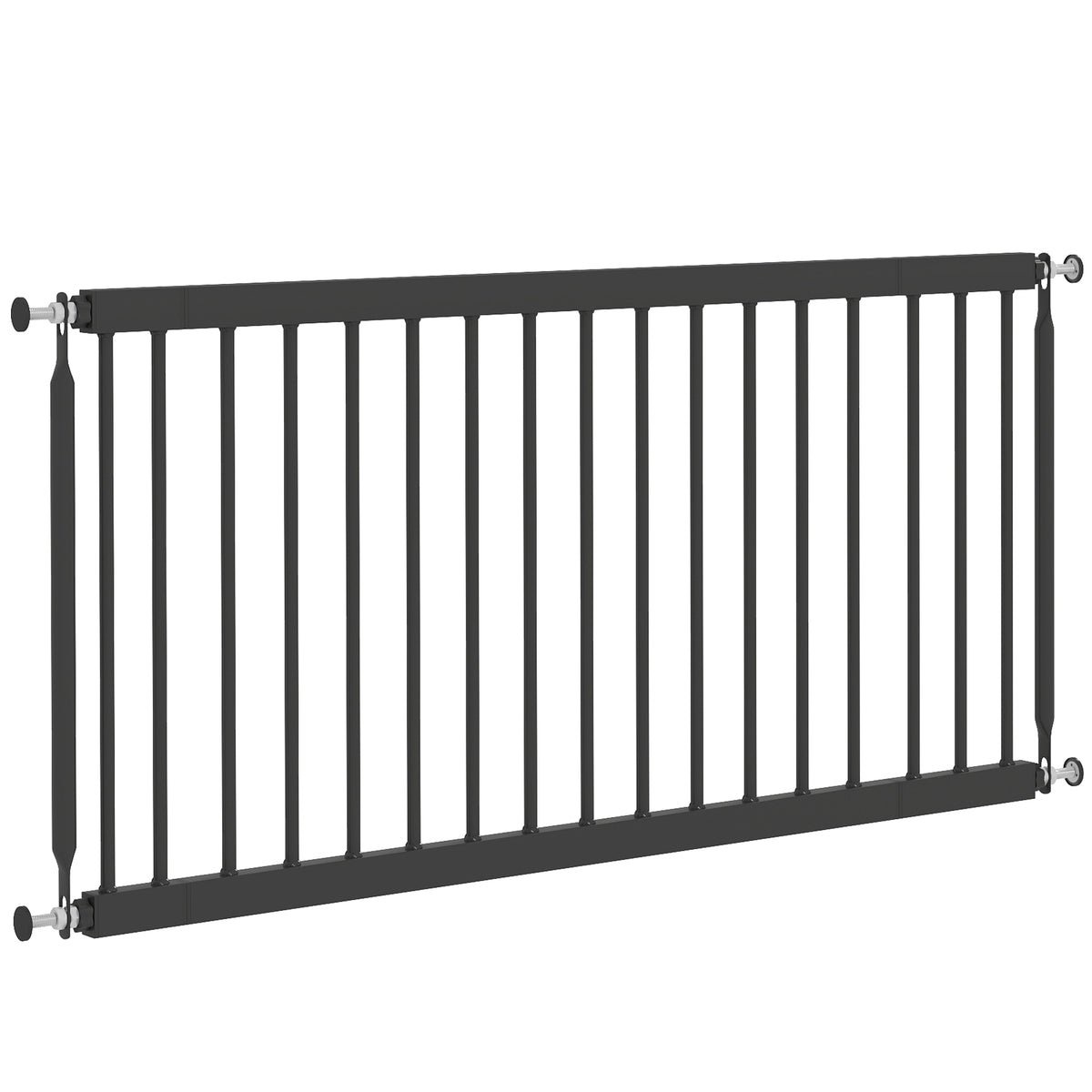 Adjustable Pressure Mount Dog Gate - Black 18" Tall 26"-37" Wide-Dog Supplies-DECOROLALA