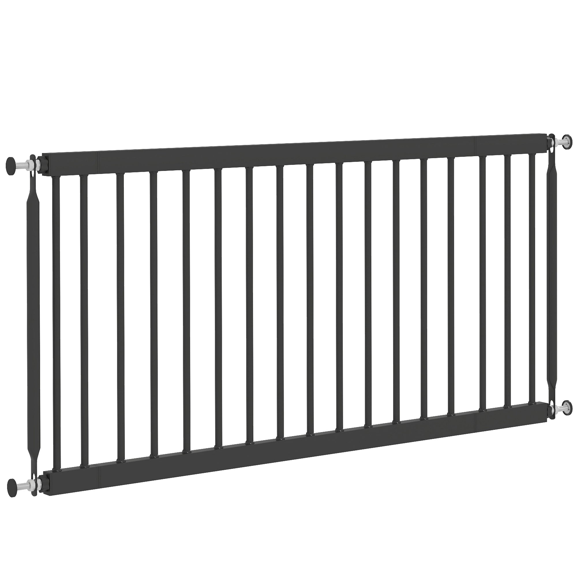 Adjustable Pressure Mount Dog Gate - Black 18" Tall 26"-37" Wide-Dogs-DECOROLALA