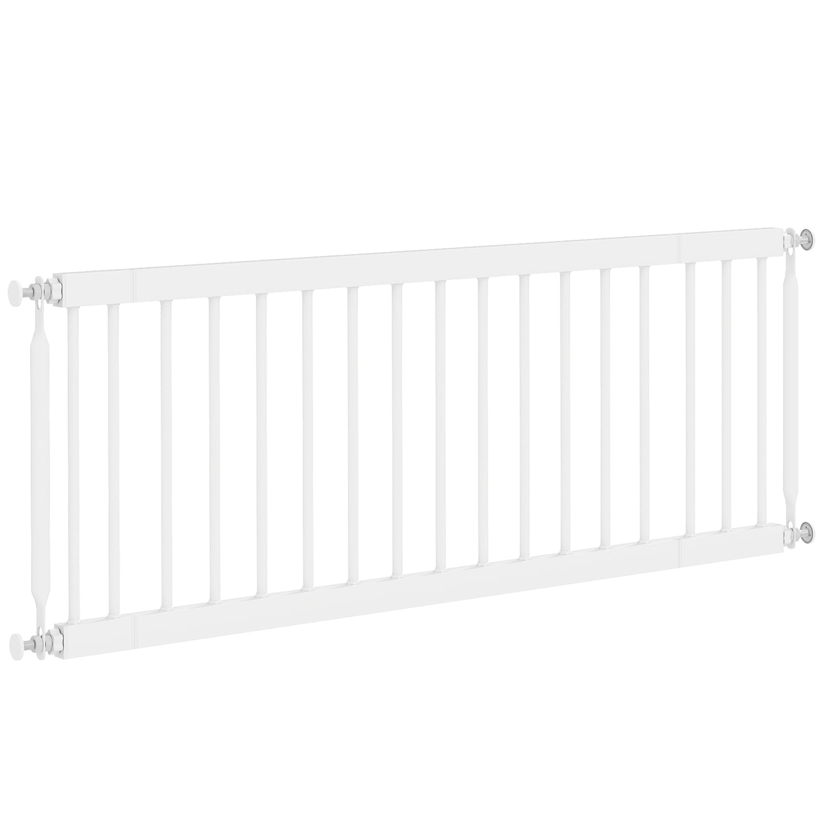 Adjustable Step-Over Pet Gate for Toy Dogs - 14"H White Steel-Dog Supplies-DECOROLALA