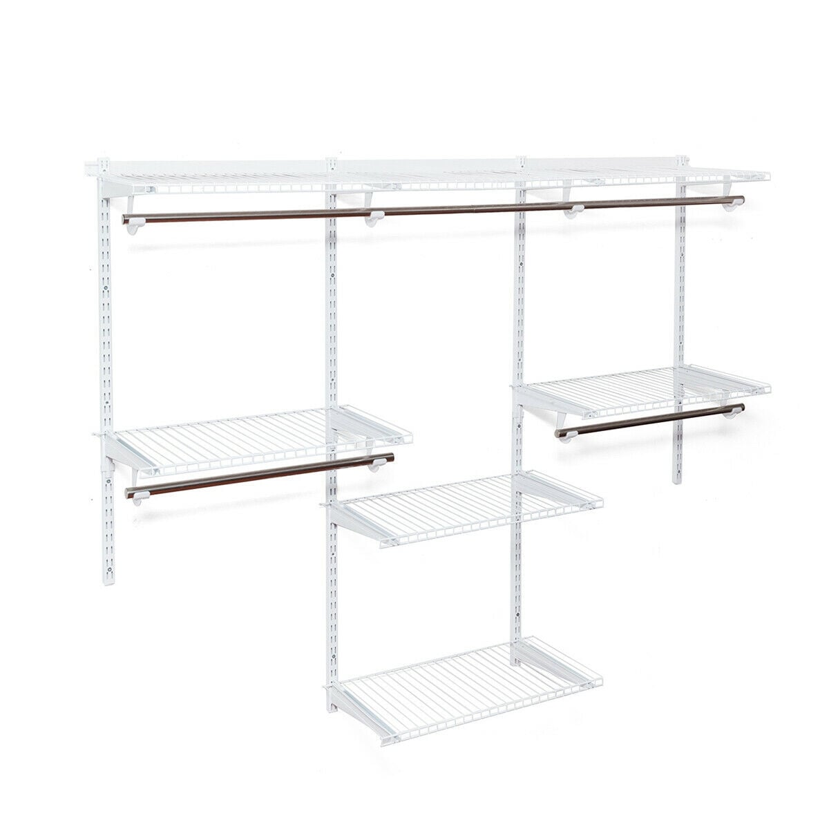 Adjustable Wall Mounted Closet Rack System with Shelf-Clothing & Closet Storage-DECOROLALA