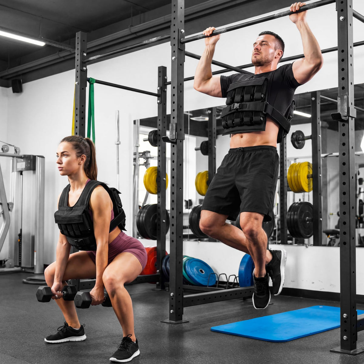 Adjustable Weighted Vest for Men and Women with Removable Iron Weights-44 lbs and L Size-Weight Lifting Accessories-DECOROLALA