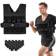 Adjustable Weighted Vest for Men and Women with Removable Iron Weights-44 lbs and L Size-Weight Lifting Accessories-DECOROLALA