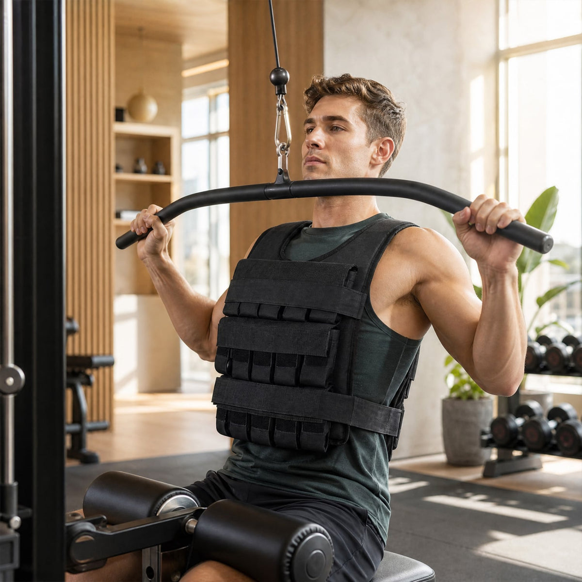 Adjustable Weighted Vest for Men and Women with Removable Iron Weights-44 lbs and S Size-Weight Lifting Accessories-DECOROLALA
