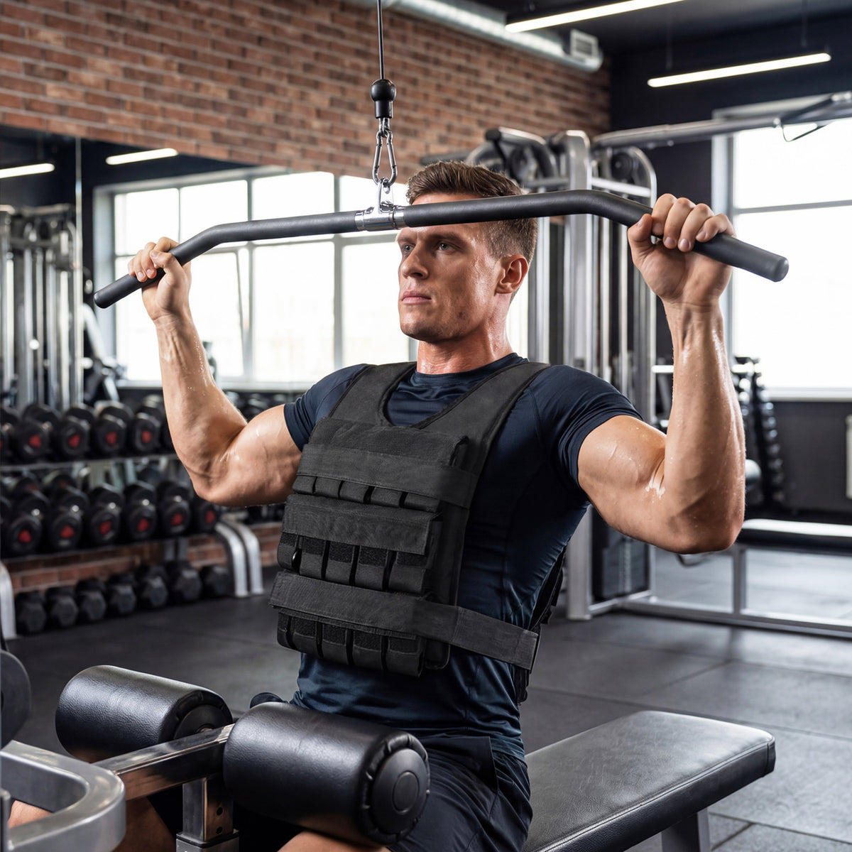Adjustable Weighted Vest for Men and Women with Removable Iron Weights-66 lbs and M Size-Weight Lifting Accessories-DECOROLALA