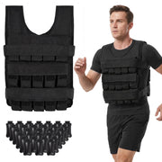 Adjustable Weighted Vest for Men and Women with Removable Iron Weights-66 lbs and M Size-Weight Lifting Accessories-DECOROLALA