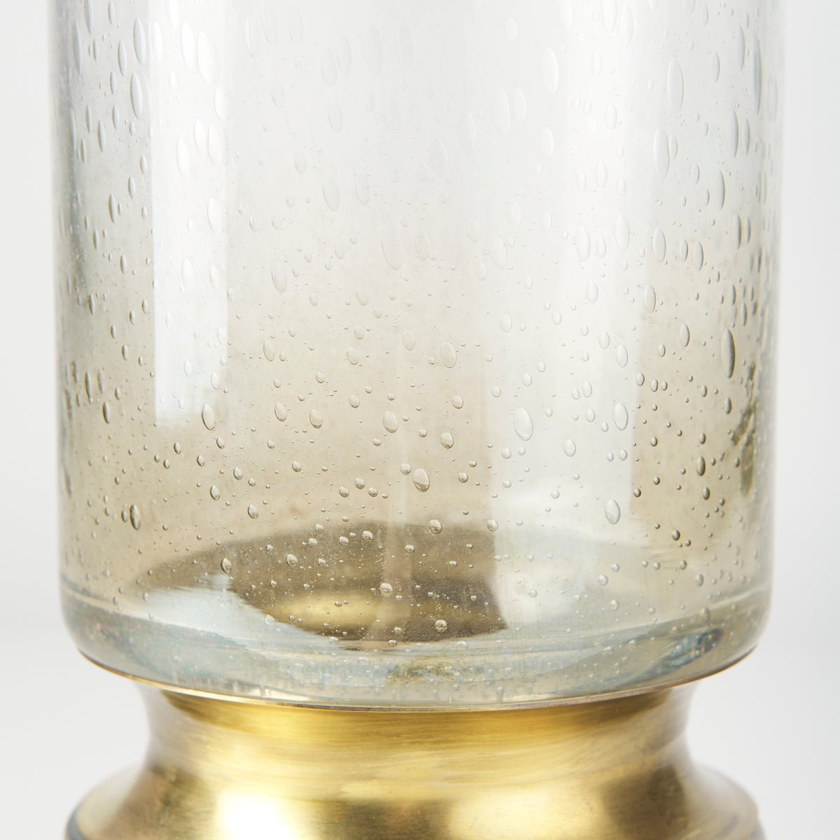 Adriatic I Small Brushed Gold Metal Glass Vase-Vase-DECOROLALA