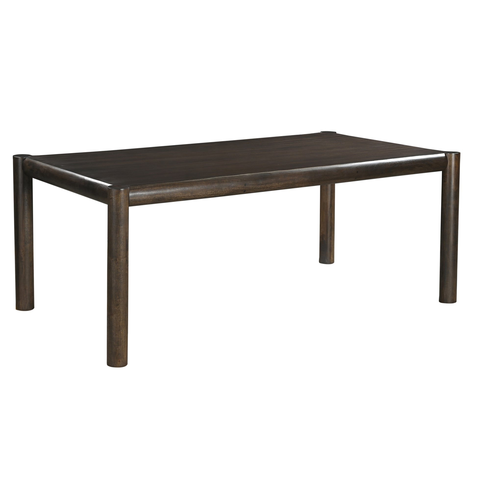 Advik Celest 7-Piece Mango Wood Dining Set - Brown Faux Leather-DECOROLALA